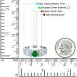 Split Celtic Engagement Ring Round Simulated Cubic Zirconia 925 Sterling Silver
