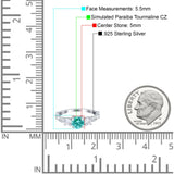 Art Deco Vintage Engagement Ring Round Simulated Cubic Zirconia 925 Sterling Silver