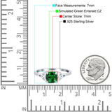 Cushion Cut Celtic Art Deco Wedding Engagement Bridal Ring Round Simulated Cubic Zirconia 925 Sterling Silver