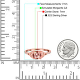 Cushion Cut Celtic Art Deco Wedding Engagement Bridal Ring Round Simulated Cubic Zirconia 925 Sterling Silver