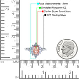 Oval Cut Halo Vintage Wedding Ring Simulated Cubic Zirconia 925 Sterling Silver