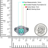 Cushion Cut Art Deco Wedding Ring Simulated Cubic Zirconia 925 Sterling Silver