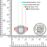 Cushion Cut Art Deco Wedding Ring Simulated Cubic Zirconia 925 Sterling Silver