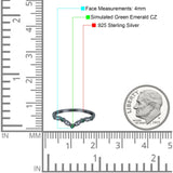 Marquise Curved Half Eternity Stackable Band Ring Simulated CZ 925 Sterling Silver
