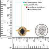 Art Deco Wedding Ring Oval Cut Solid Simulated Cubic Zirconia 925 Sterling Silver
