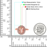 Art Deco Wedding Ring Oval Cut Solid Simulated Cubic Zirconia 925 Sterling Silver