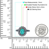 Art Deco Wedding Ring Oval Cut Solid Simulated Cubic Zirconia 925 Sterling Silver