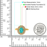 Art Deco Wedding Ring Oval Cut Solid Simulated Cubic Zirconia 925 Sterling Silver