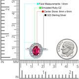 Art Deco Wedding Ring Oval Cut Solid Simulated Cubic Zirconia 925 Sterling Silver