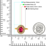 Art Deco Wedding Ring Oval Cut Solid Simulated Cubic Zirconia 925 Sterling Silver