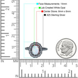 Art Deco Wedding Ring Oval Cut Solid Simulated Cubic Zirconia 925 Sterling Silver
