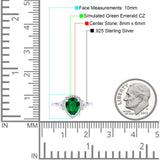 Teardrop Pear Art Deco Engagement Wedding Bridal Halo Ring Round Simulated Cubic Zirconia 925 Sterling Silver