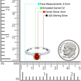 Art Deco Wedding Engagement Ring Simulated Cubic Zirconia Accent Vintage Bridal Ring Round 925 Sterling Silver