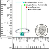 Art Deco Wedding Engagement Ring Simulated Cubic Zirconia Accent Vintage Bridal Ring Round 925 Sterling Silver
