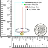 Art Deco Wedding Engagement Ring Simulated Cubic Zirconia Accent Vintage Bridal Ring Round 925 Sterling Silver