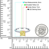 Cushion Cut Art Deco Vintage Engagement Wedding Bridal Ring Round Simulated Cubic Zirconia Accent 925 Sterling Silver