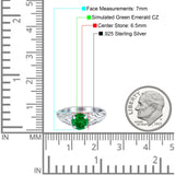 Art Deco Filigree Wedding Engagement Bridal Ring Round Simulated Cubic Zirconia 925 Sterling Silver