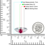 Art Deco Filigree Wedding Engagement Bridal Ring Round Simulated Cubic Zirconia 925 Sterling Silver