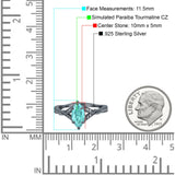 Marquise Art Deco Wedding Bridal Ring Simulated Cubic Zirconia 925 Sterling Silver