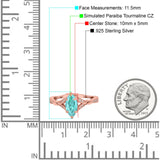 Marquise Art Deco Wedding Bridal Ring Simulated Cubic Zirconia 925 Sterling Silver