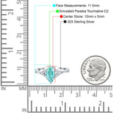 Marquise Art Deco Wedding Bridal Ring Simulated Cubic Zirconia 925 Sterling Silver