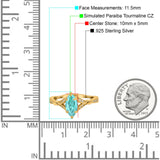 Marquise Art Deco Wedding Bridal Ring Simulated Cubic Zirconia 925 Sterling Silver