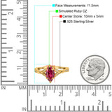 Marquise Art Deco Wedding Bridal Ring Simulated Cubic Zirconia 925 Sterling Silver