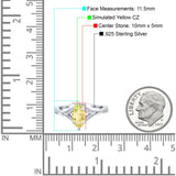 Marquise Art Deco Wedding Bridal Ring Simulated Cubic Zirconia 925 Sterling Silver