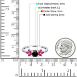Marquise Wedding Ring Ruby Simulated Cubic Zirconia 925 Sterling Silver