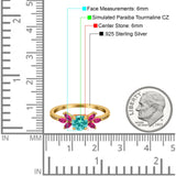 Marquise Wedding Ring Ruby Simulated Cubic Zirconia 925 Sterling Silver