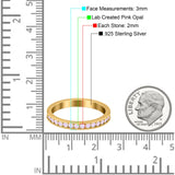 Full Eternity Stackable Band Wedding Ring Simulated CZ 925 Sterling Silver