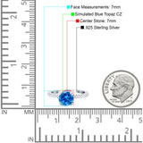 Art Deco Wedding Engagement Bridal Ring Half Eternity Round Simulated Cubic Zirconia 925 Sterling Silver