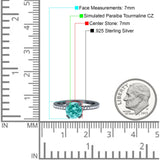 Art Deco Wedding Engagement Bridal Ring Half Eternity Round Simulated Cubic Zirconia 925 Sterling Silver