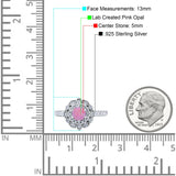 Halo Vintage Style Art Deco Solitaire Accent Wedding Engagement Ring Round Simulated Cubic Zirconia 925 Sterling Silver