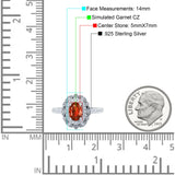Halo Vintage Style Art Deco Solitaire Accent Oval Wedding Engagement Ring Simulated Cubic Zirconia 925 Sterling Silver