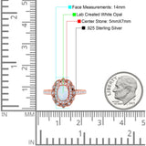 Halo Vintage Style Art Deco Solitaire Accent Oval Wedding Engagement Ring Simulated Cubic Zirconia 925 Sterling Silver