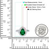Teardrop Pear Art Deco Vintage Engagement Ring Round Simulated Cubic Zirconia 925 Sterling Silver