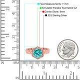 Art Deco Engagement Bridal Ring Hexagon Round Simulated Cubic Zirconia 925 Sterling Silver