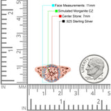 Halo Art Deco Wedding Engagement Ring Round Simulated Cubic Zirconia 925 Sterling Silver