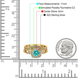 Two Piece Art Deco Wedding Engagement Bridal Set Ring Band Round Simulated Cubic Zirconia 925 Sterling Silver
