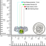 Two Piece Art Deco Wedding Engagement Bridal Set Ring Band Round Simulated Cubic Zirconia 925 Sterling Silver