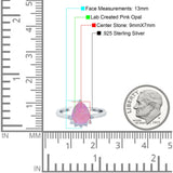 Teardrop Art Deco Pear Wedding Engagement Ring Round Simulated Cubic Zirconia 925 Sterling Silver