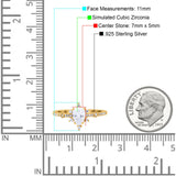 Starburst Teardrop Dainty Art Deco Pear Wedding Bridal Ring Round Simulated Cubic Zirconia 925 Sterling Silver