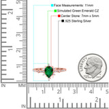 Starburst Teardrop Dainty Art Deco Pear Wedding Bridal Ring Round Simulated Cubic Zirconia 925 Sterling Silver