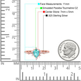 Starburst Teardrop Dainty Art Deco Pear Wedding Bridal Ring Round Simulated Cubic Zirconia 925 Sterling Silver