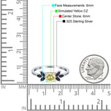 Art Deco Engagement Ring Simulated Black Round Simulated Cubic Zirconia 925 Sterling Silver