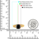 Art Deco Cushion Cut Wedding Engagement Bridal Ring Simulated Cubic Zirconia 925 Sterling Silver