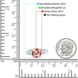 Art Deco Cushion Cut Wedding Engagement Bridal Ring Simulated Cubic Zirconia 925 Sterling Silver