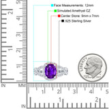 Infinity Twisted Shank Art Deco Halo Oval Wedding Engagement Ring Round Simulated Cubic Zirconia 925 Sterling Silver