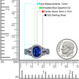Infinity Twisted Shank Art Deco Halo Oval Wedding Engagement Ring Round Simulated Cubic Zirconia 925 Sterling Silver